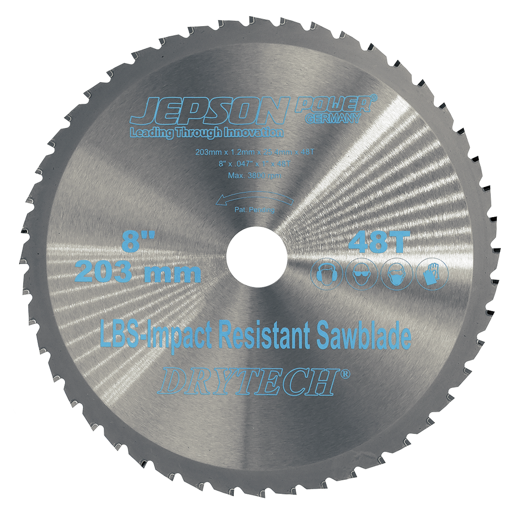 Jepson Drytech Carbide Tipped Circular Saw Blade 8" (203mm) 48 Tooth for  Thin Walled Steel